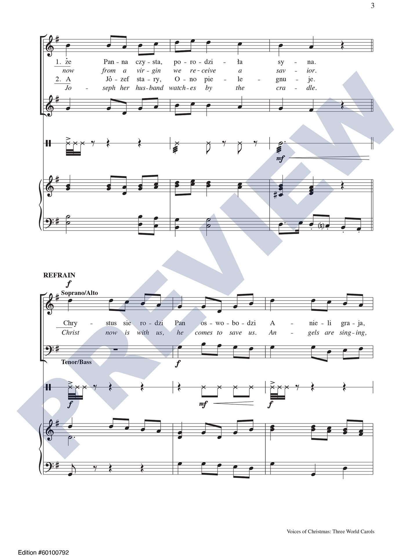 Voices of Christmas: Three World Carols