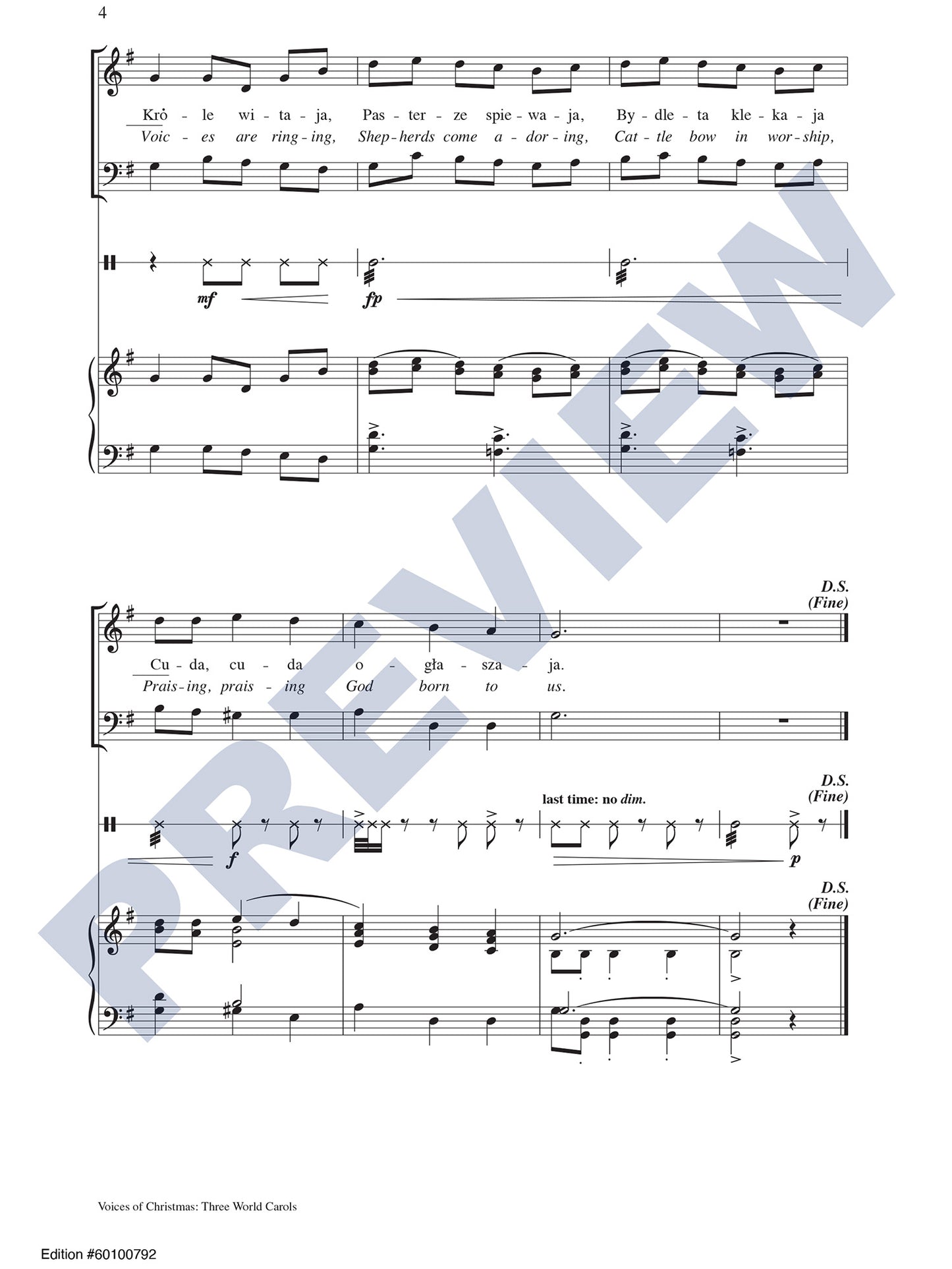 Voices of Christmas: Three World Carols