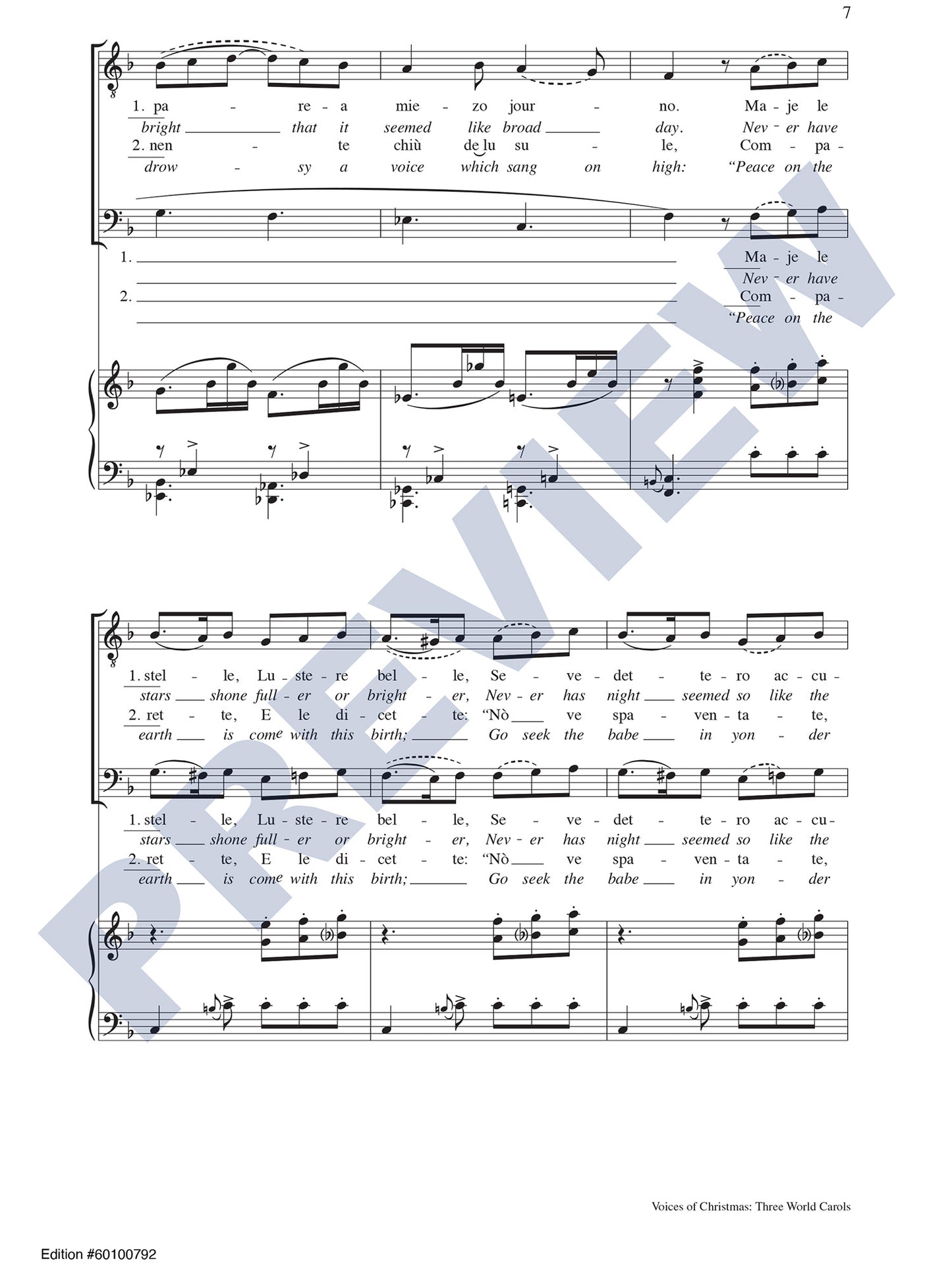 Voices of Christmas: Three World Carols