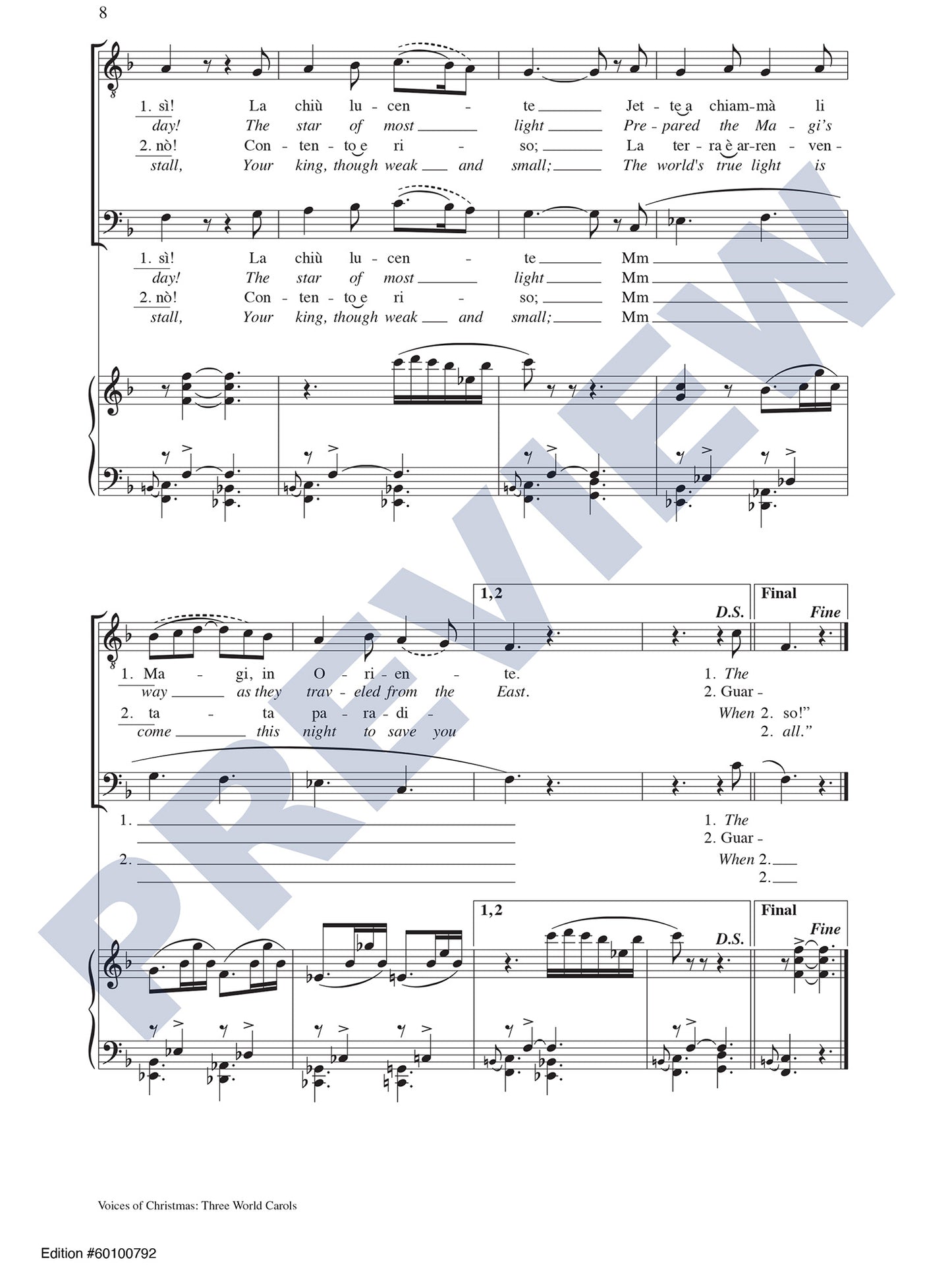 Voices of Christmas: Three World Carols