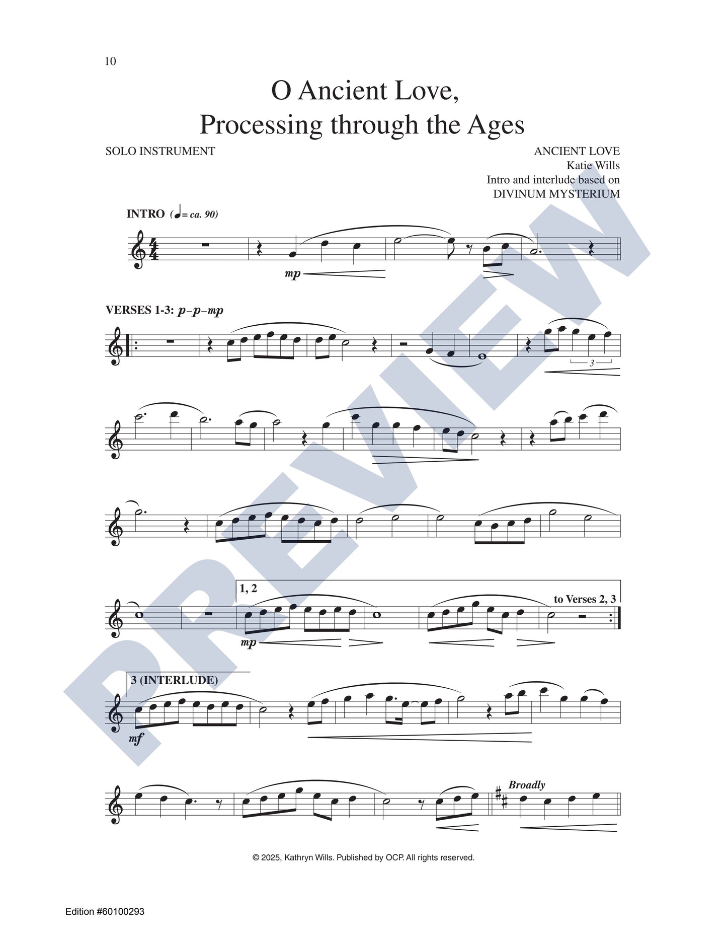 O Ancient Love, Processing through the Ages