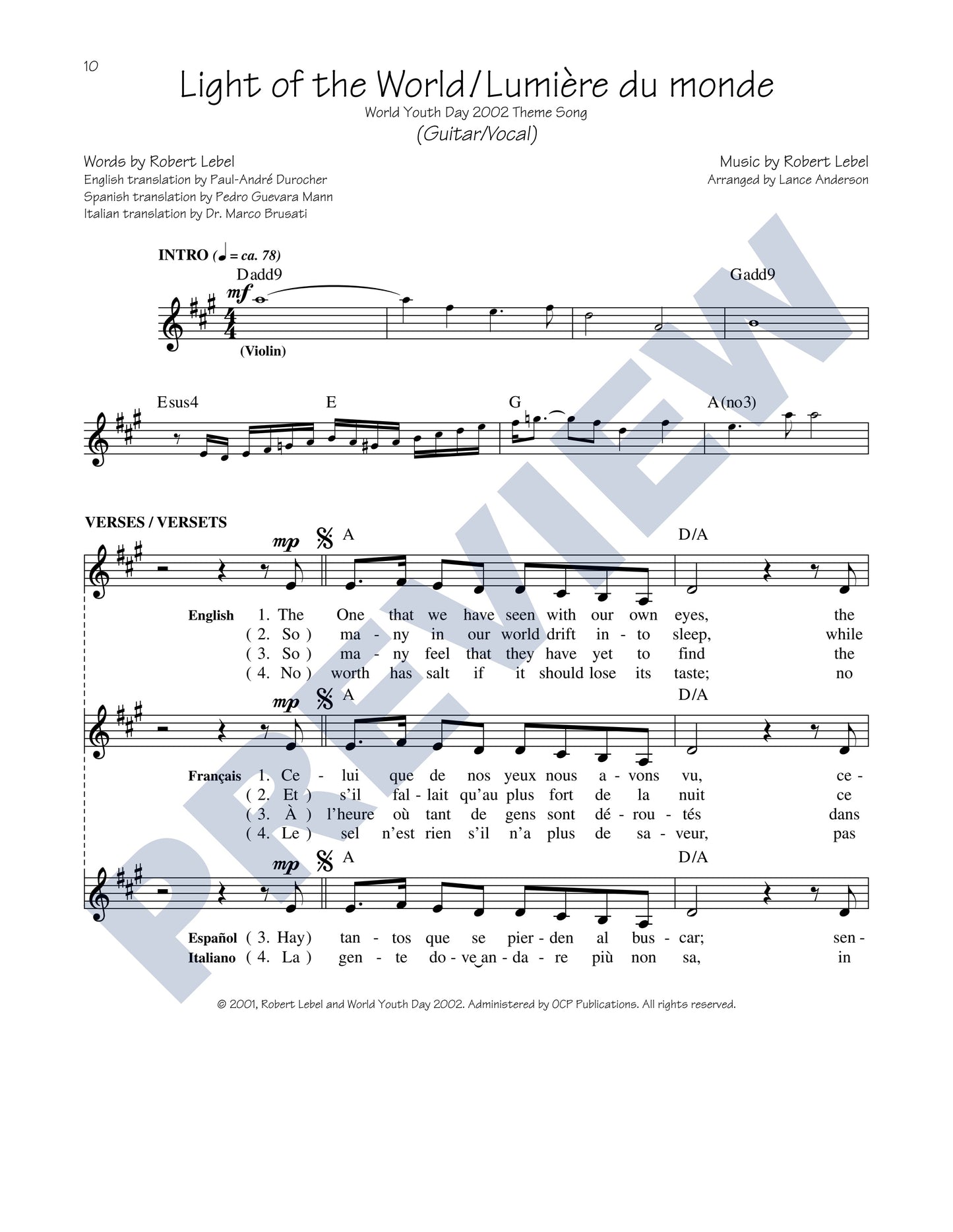 Light of the World/Lumière du Monde