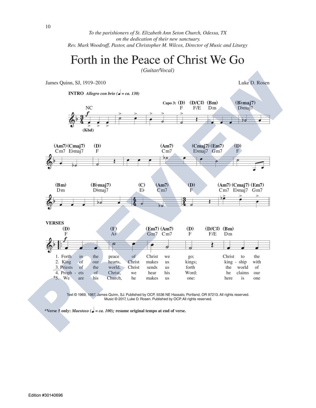 Forth in the Peace of Christ We Go