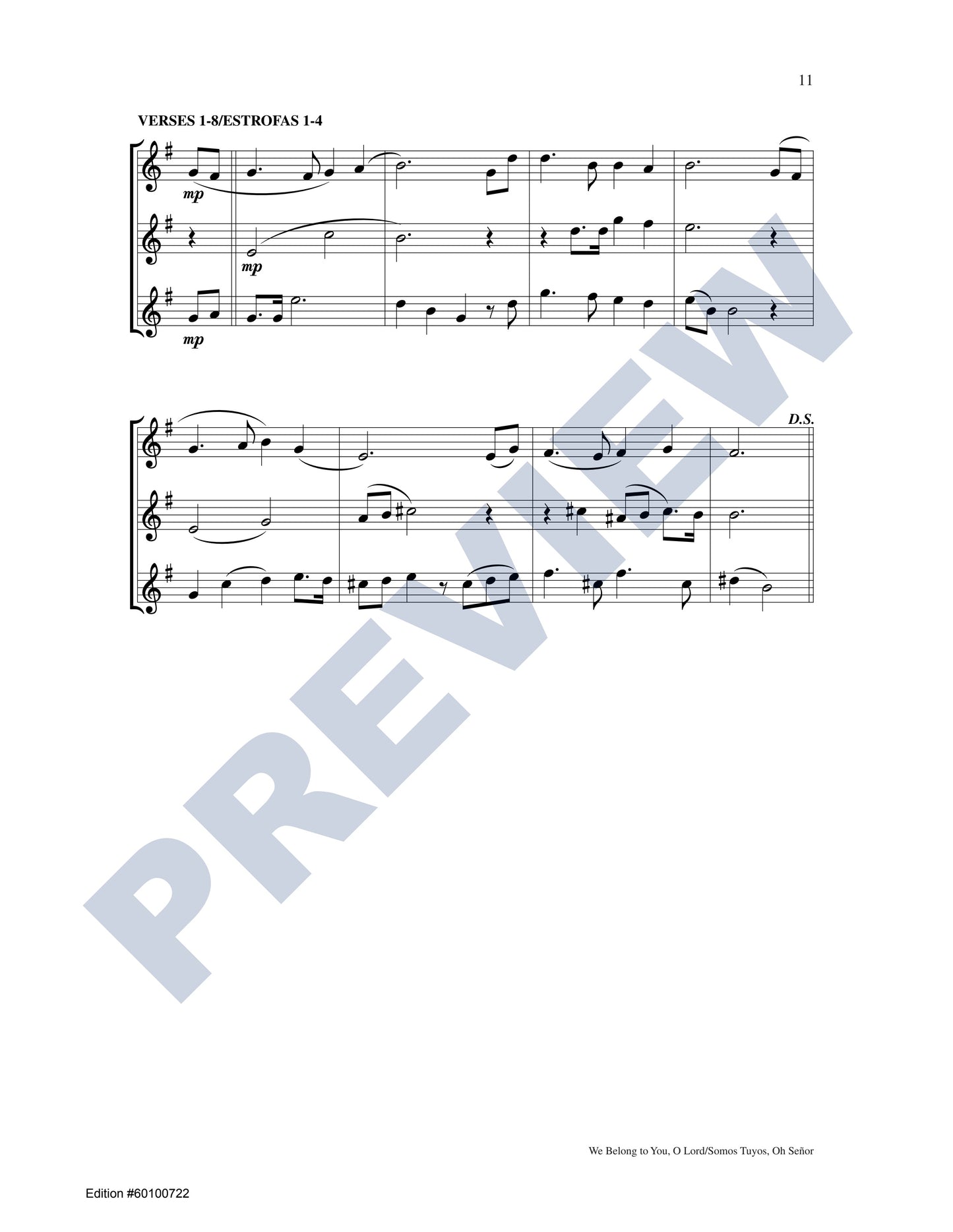 We Belong to You, O Lord/Somos Tuyos, Oh Señor