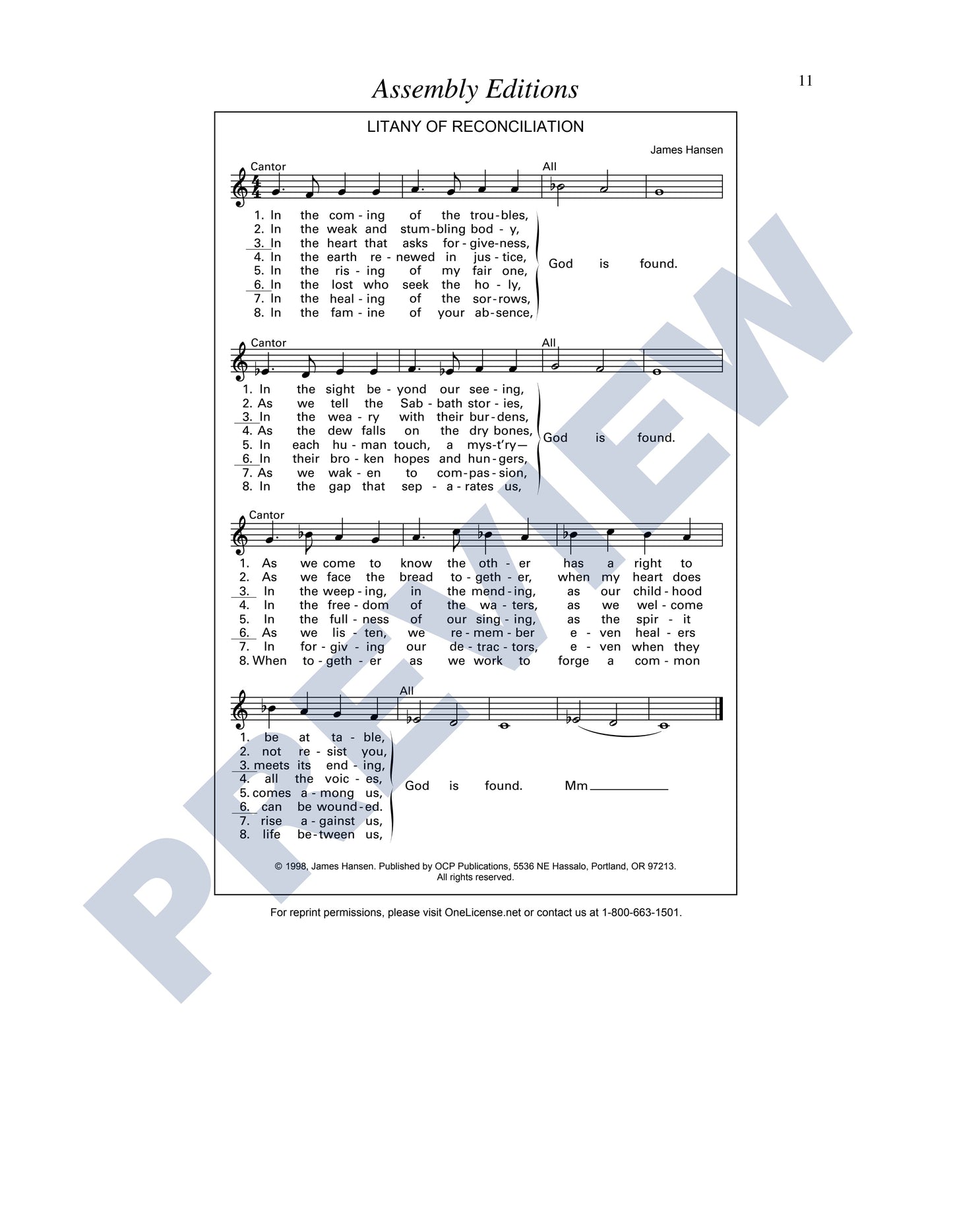 Four Little Litanies (With Themes for the Millennium)