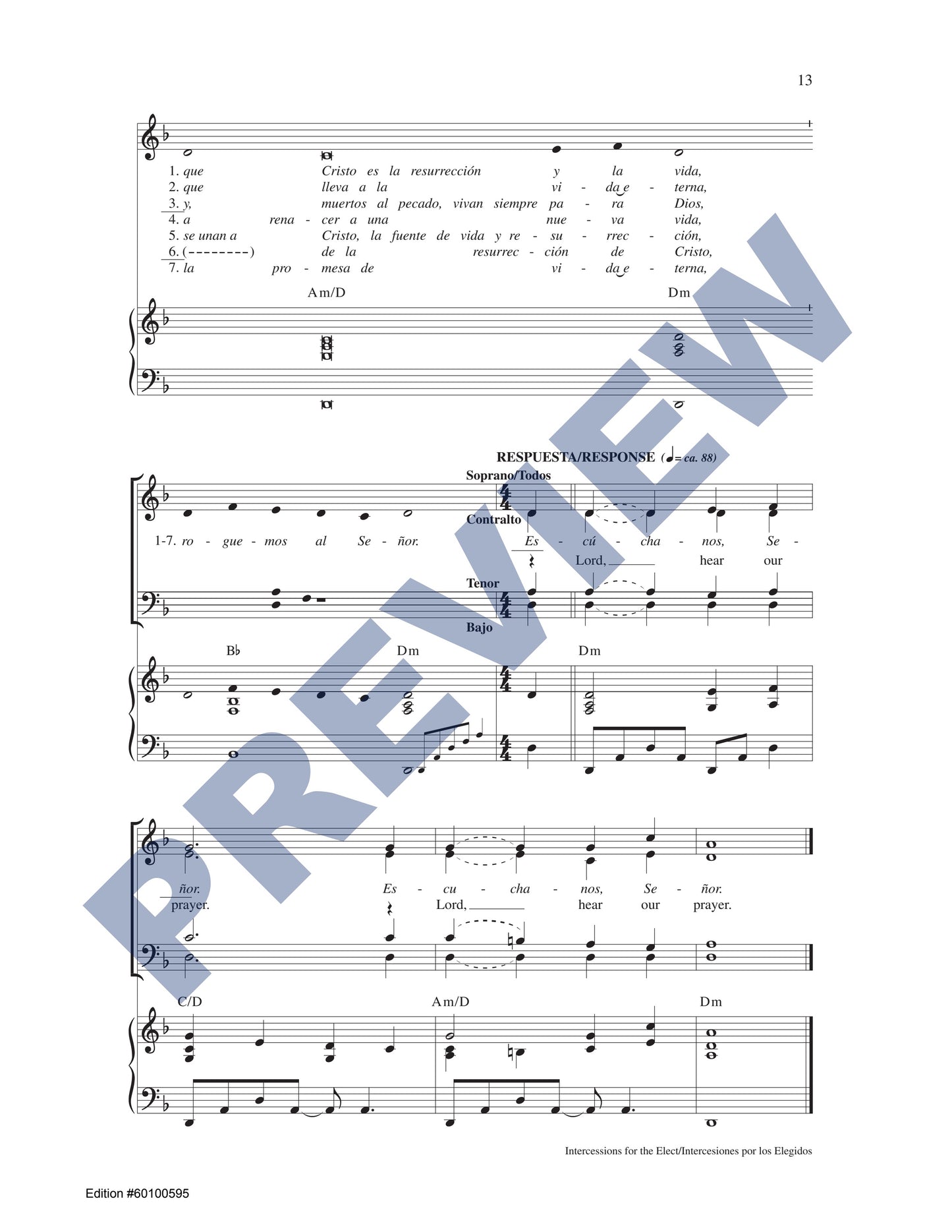 Intercessions for the Elect/Intercesiones por los Elegidos