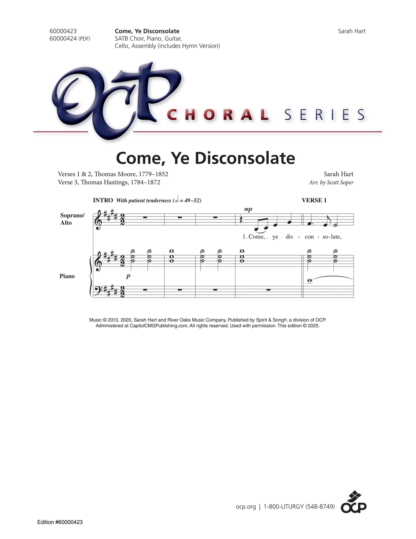 Come, Ye Disconsolate