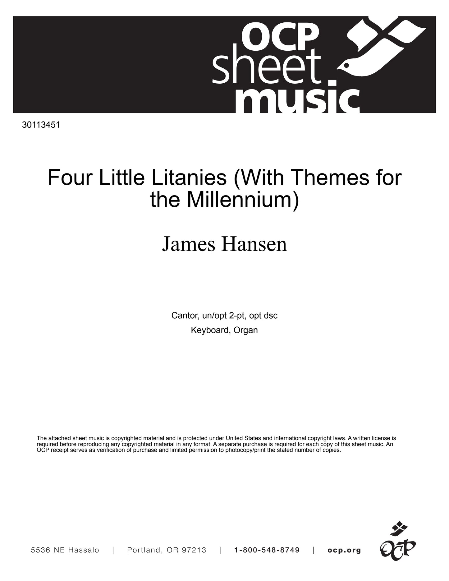 Four Little Litanies (With Themes for the Millennium)