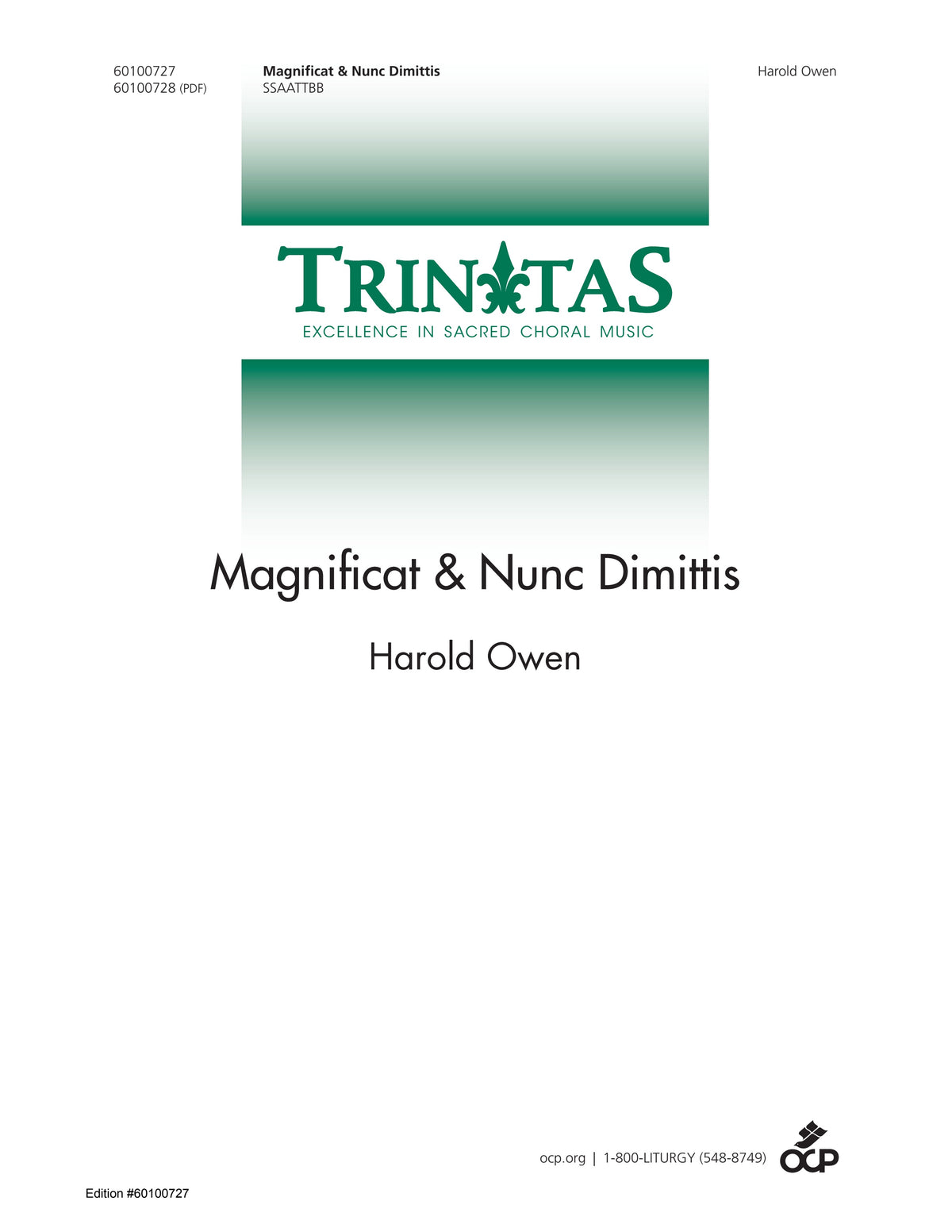 Magnificat & Nunc Dimittis
