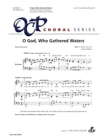 O God, Who Gathered Waters