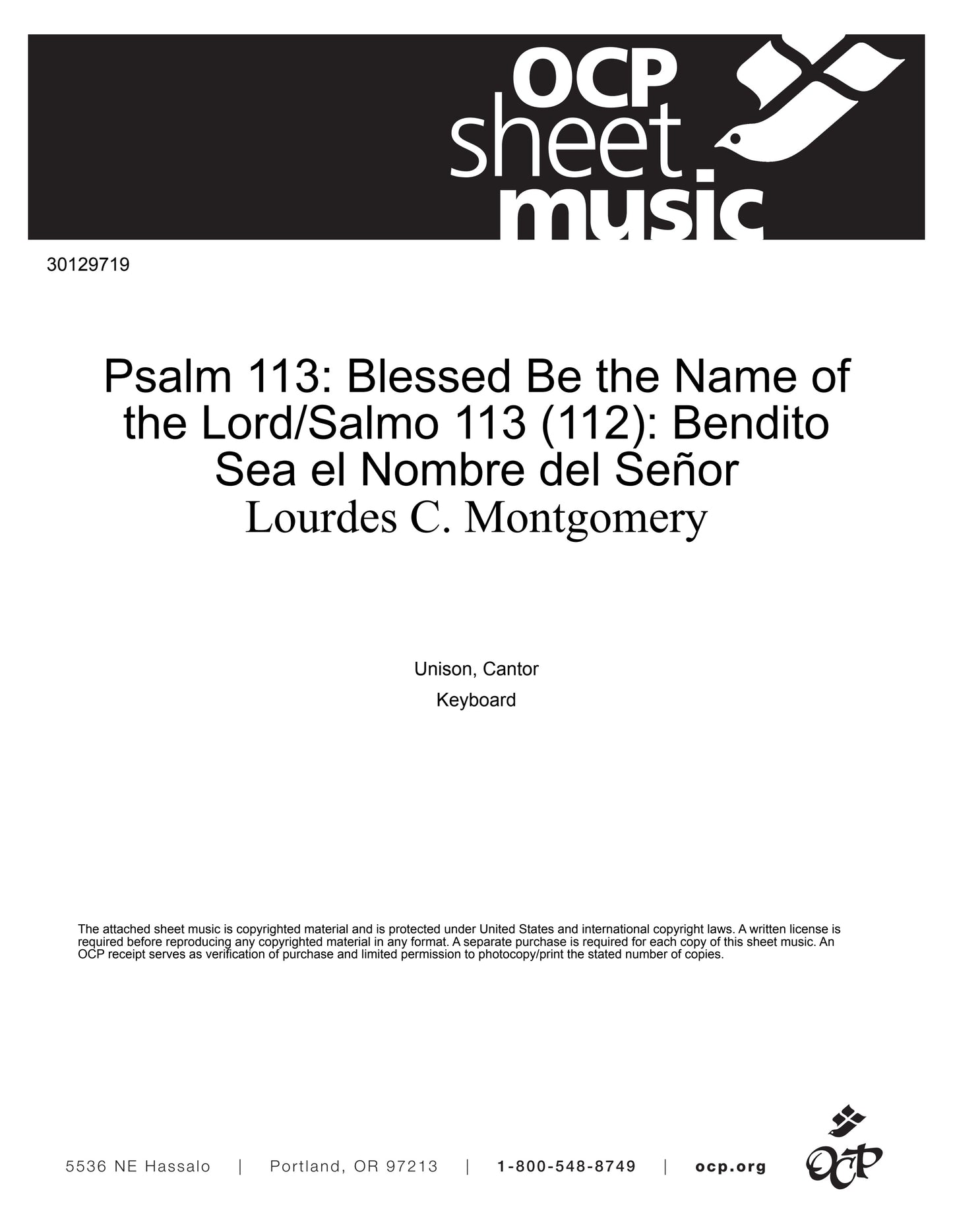 Psalm 113: Blessed Be the Name of the Lord/Salmo 113 (112): Bendito Sea el Nombre del Señor