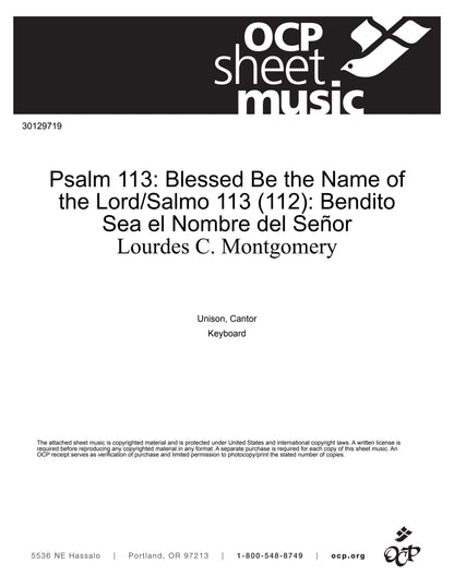 Psalm 113: Blessed Be the Name of the Lord/Salmo 113 (112): Bendito Sea el Nombre del Señor