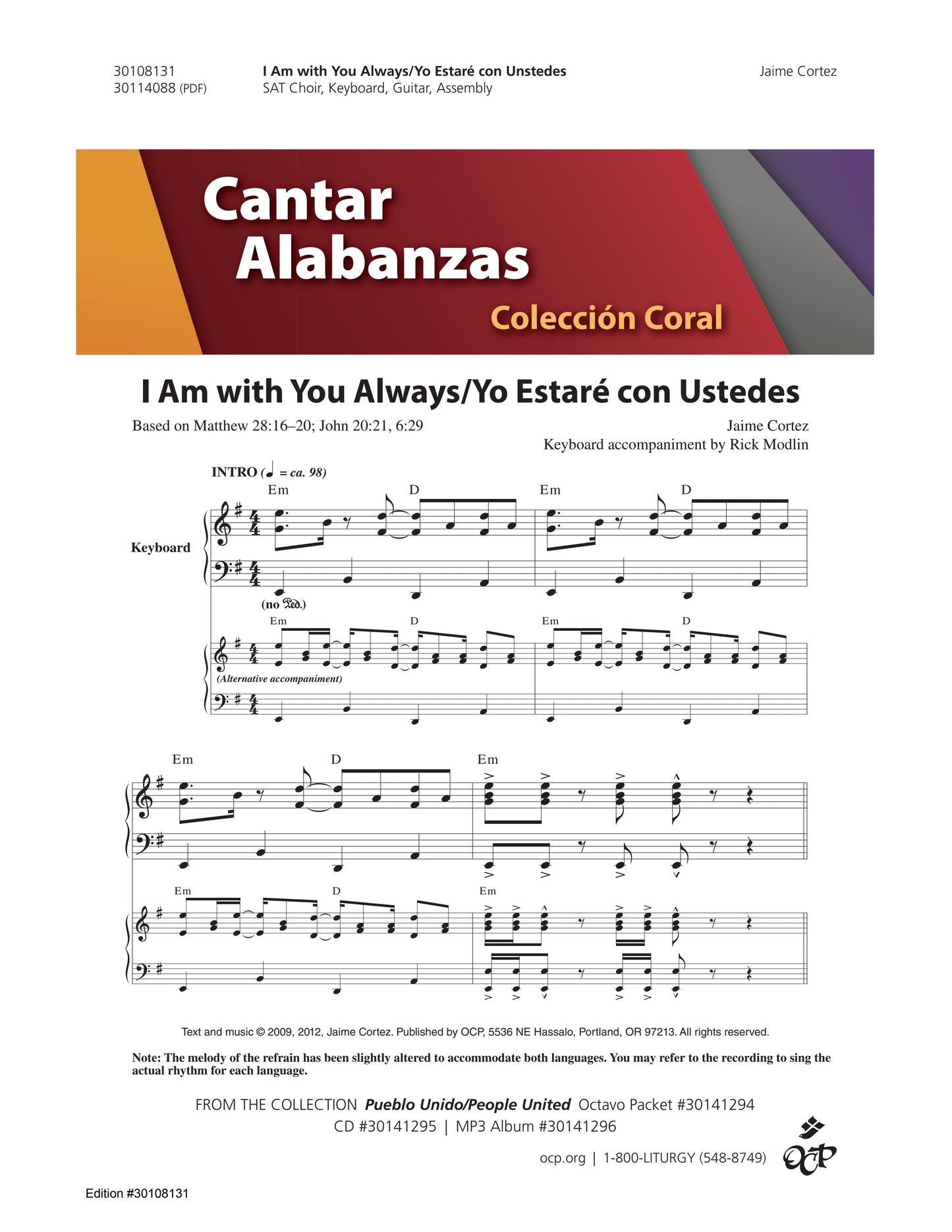 I Am with You Always/Yo Estaré con Ustedes