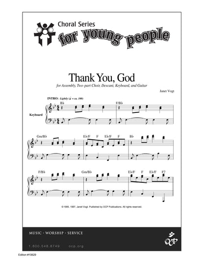Thank You, God