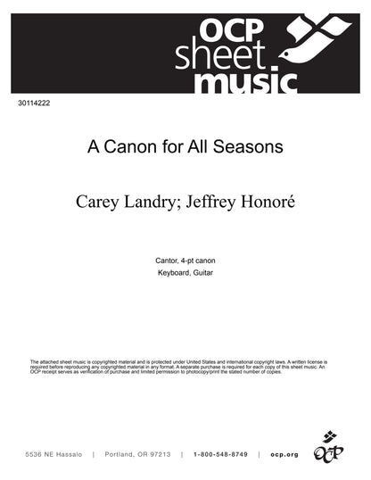 A Canon for All Seasons