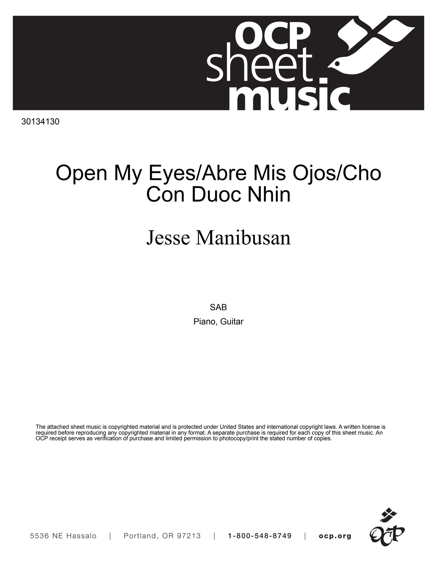 Open My Eyes/Abre Mis Ojos/Cho Con Duoc Nhin