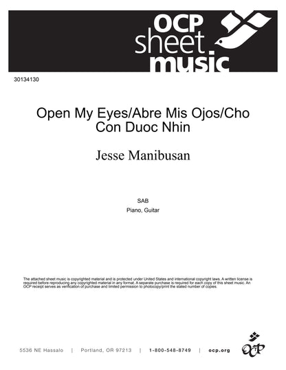 Open My Eyes/Abre Mis Ojos/Cho Con Duoc Nhin