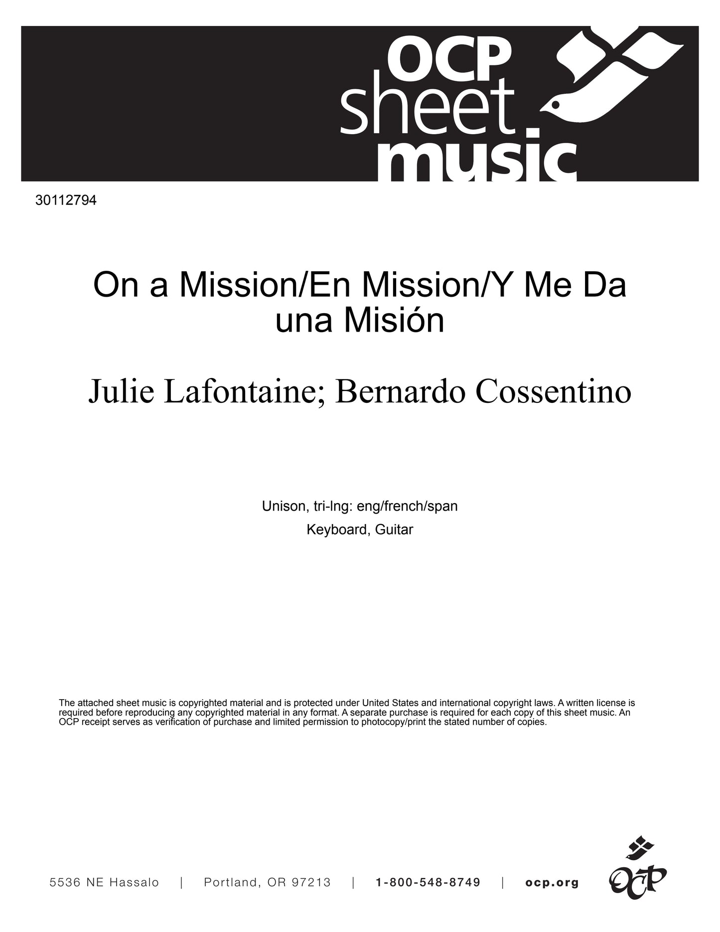 On a Mission/En Mission/Y Me Da una Misión