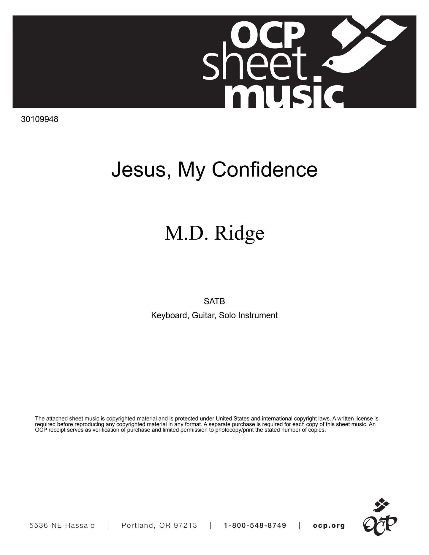 Jesus, My Confidence