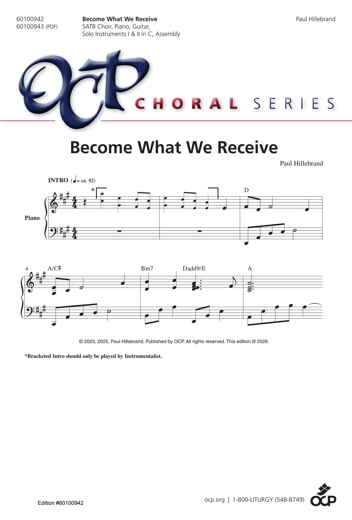 Become What We Receive