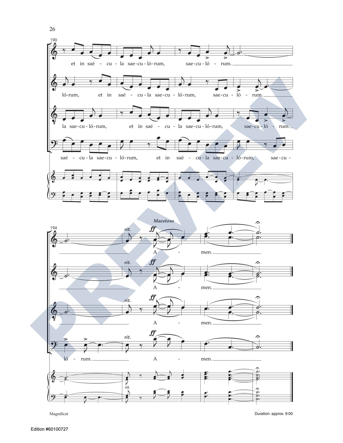 Magnificat & Nunc Dimittis