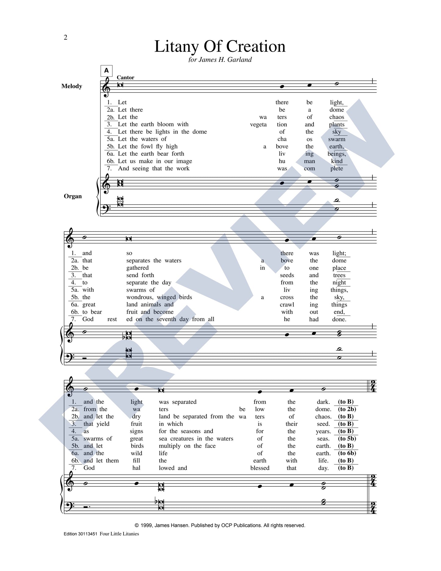Four Little Litanies (With Themes for the Millennium)