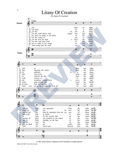 Four Little Litanies (With Themes for the Millennium)