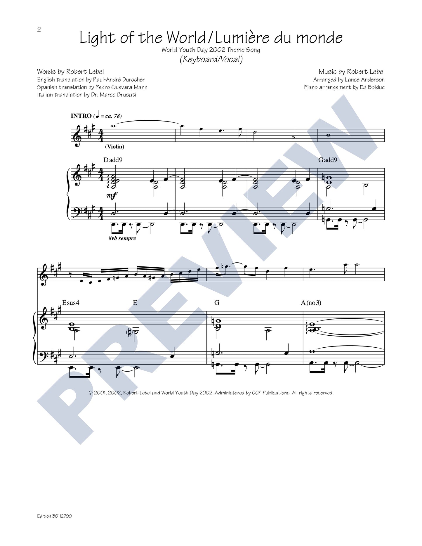 Light of the World/Lumière du Monde