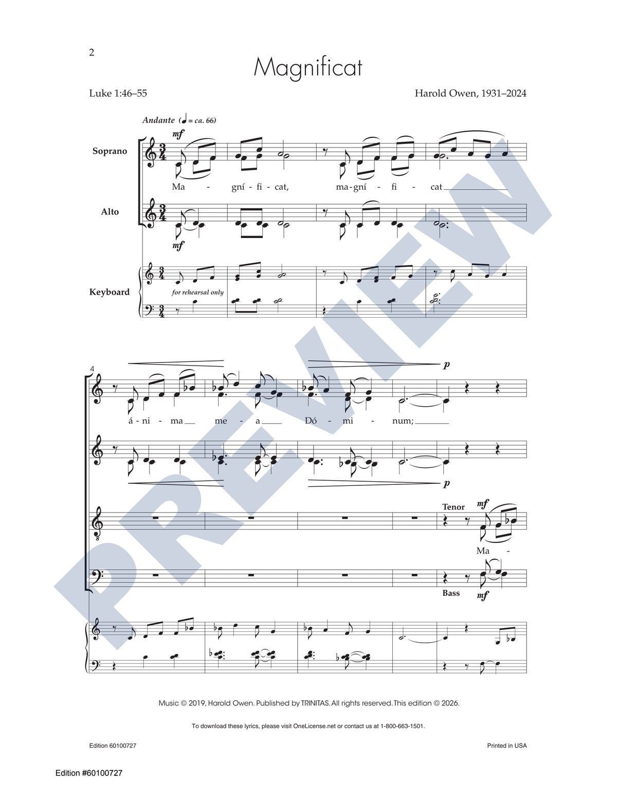 Magnificat & Nunc Dimittis