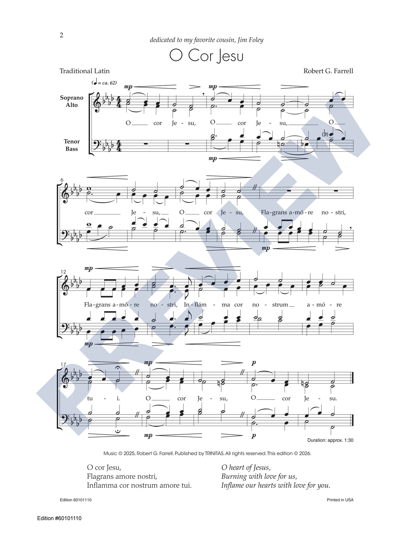 Three Short Motets on the Sacred Heart