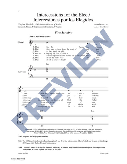Intercessions for the Elect/Intercesiones por los Elegidos