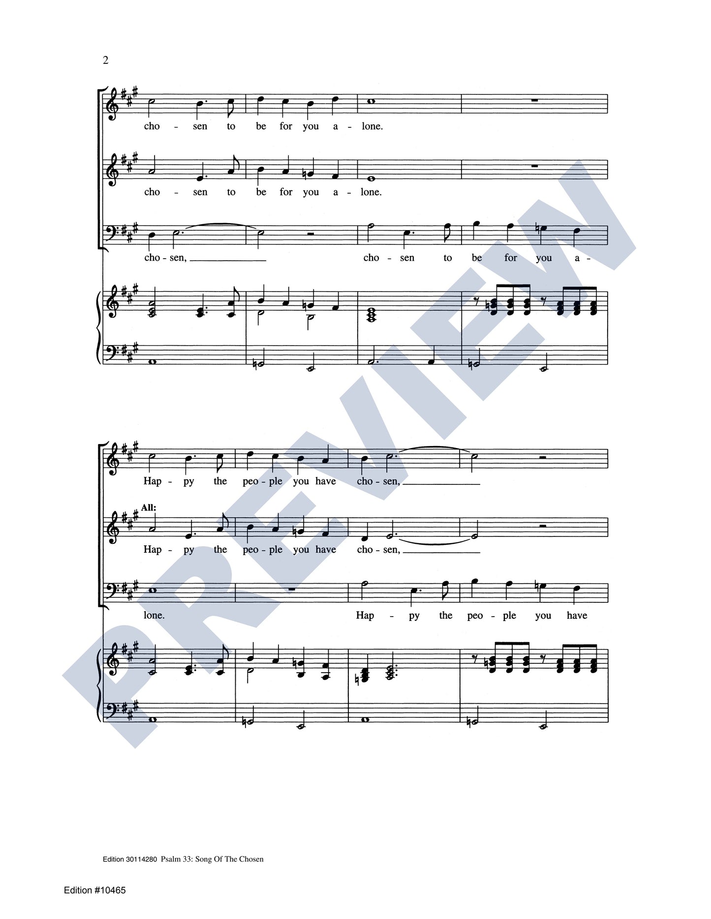 Psalm 33: Song of the Chosen
