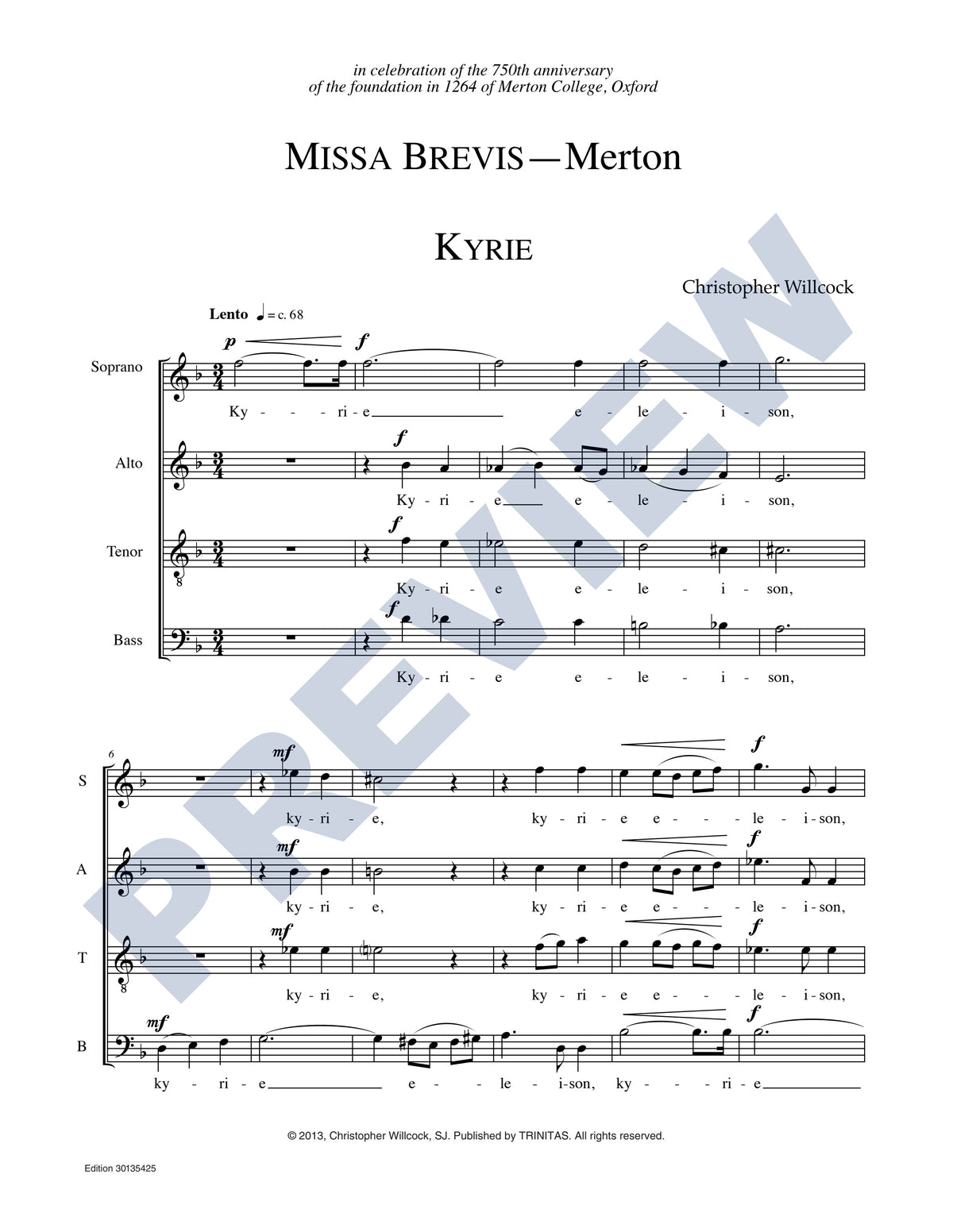 Missa Brevis - Merton