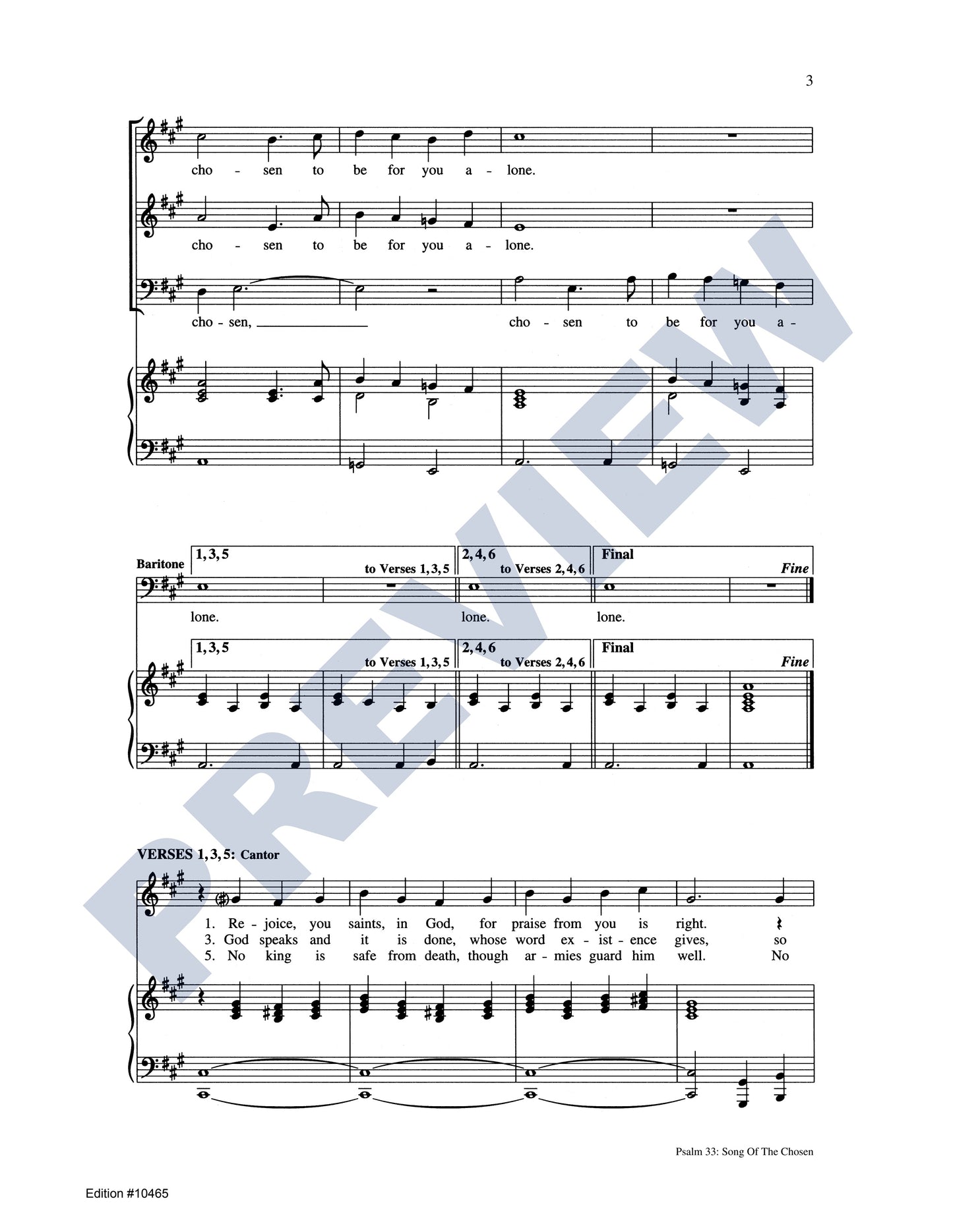 Psalm 33: Song of the Chosen