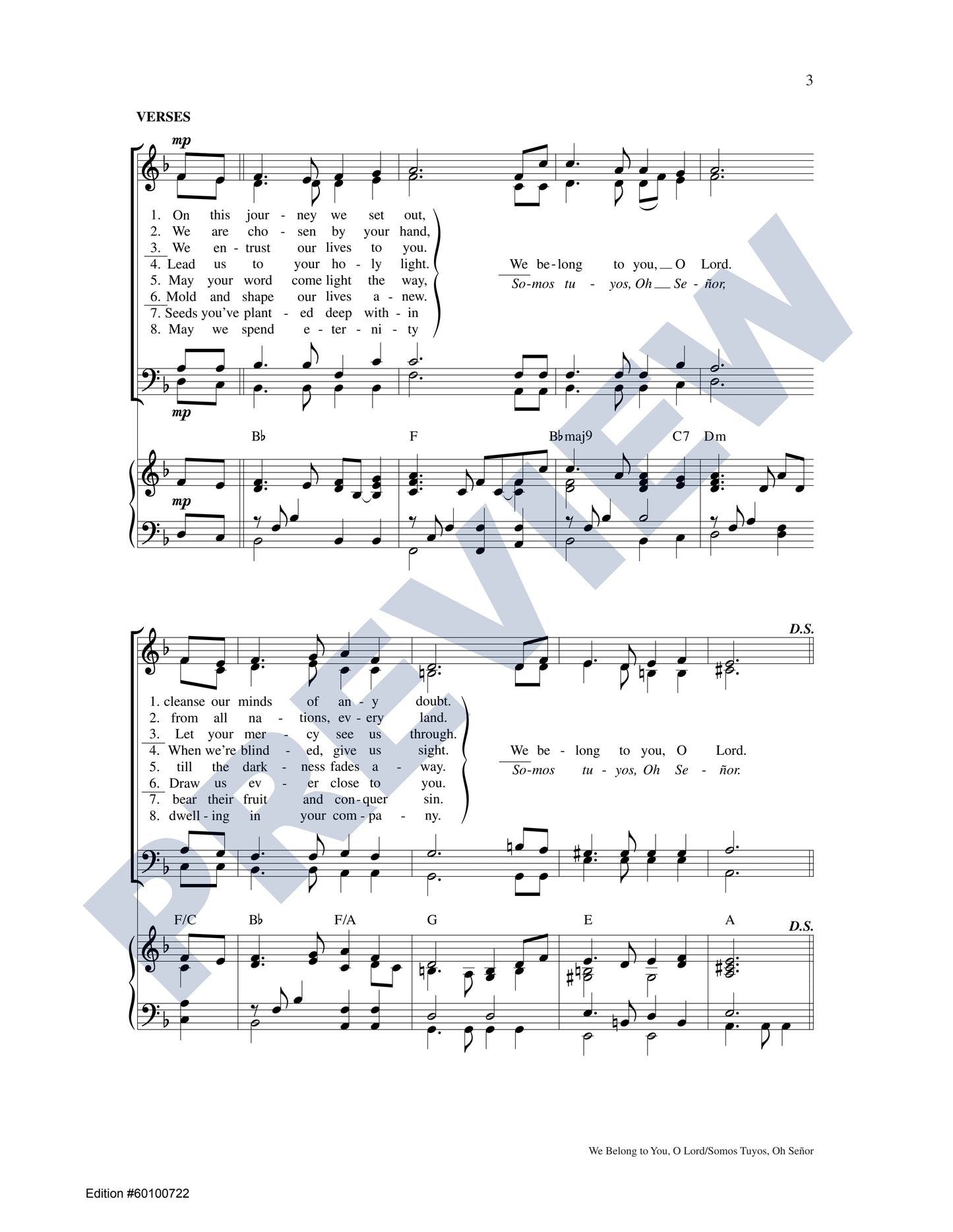 We Belong to You, O Lord/Somos Tuyos, Oh Señor