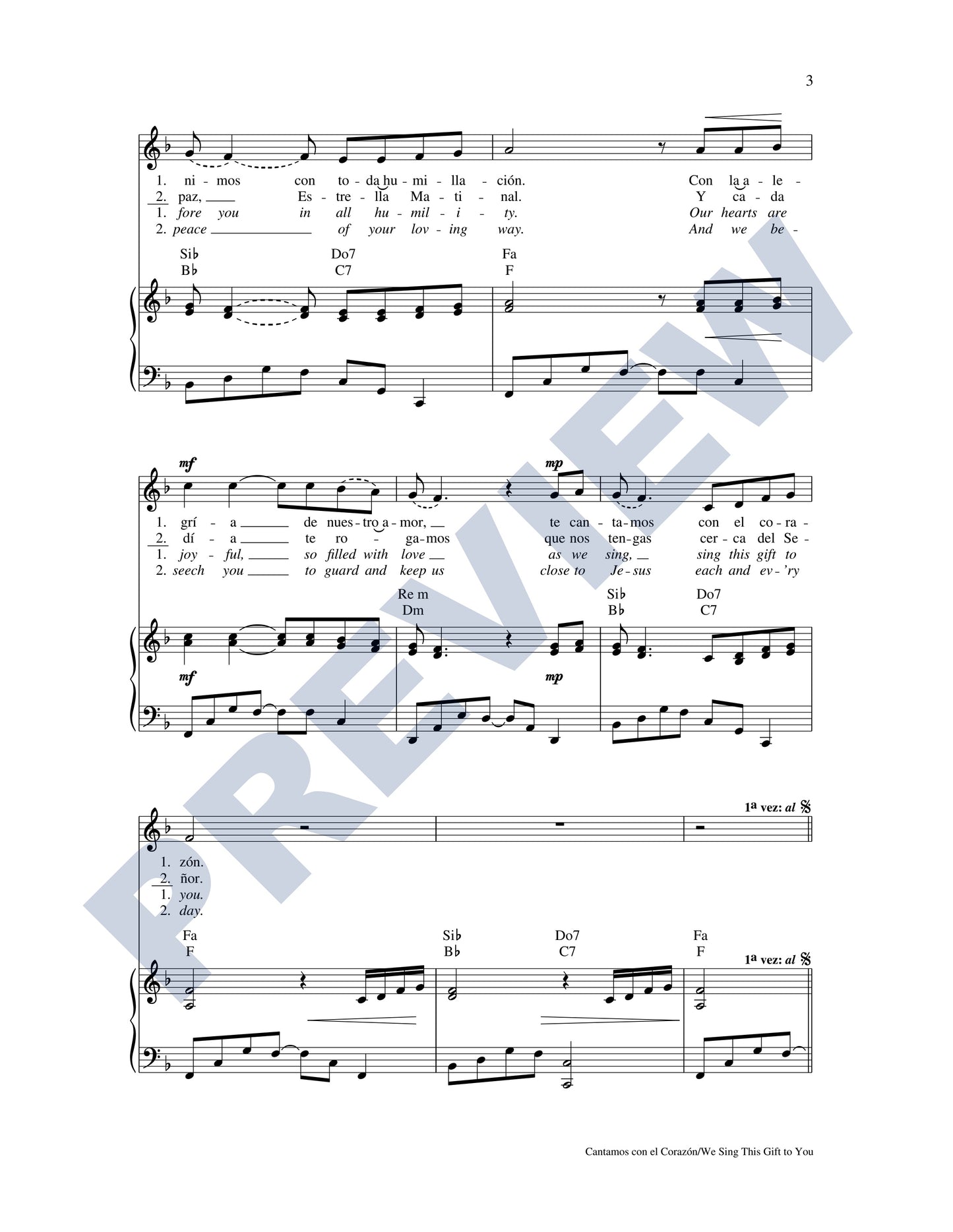 Cantamos con el Corazón/We Sing This Gift to You