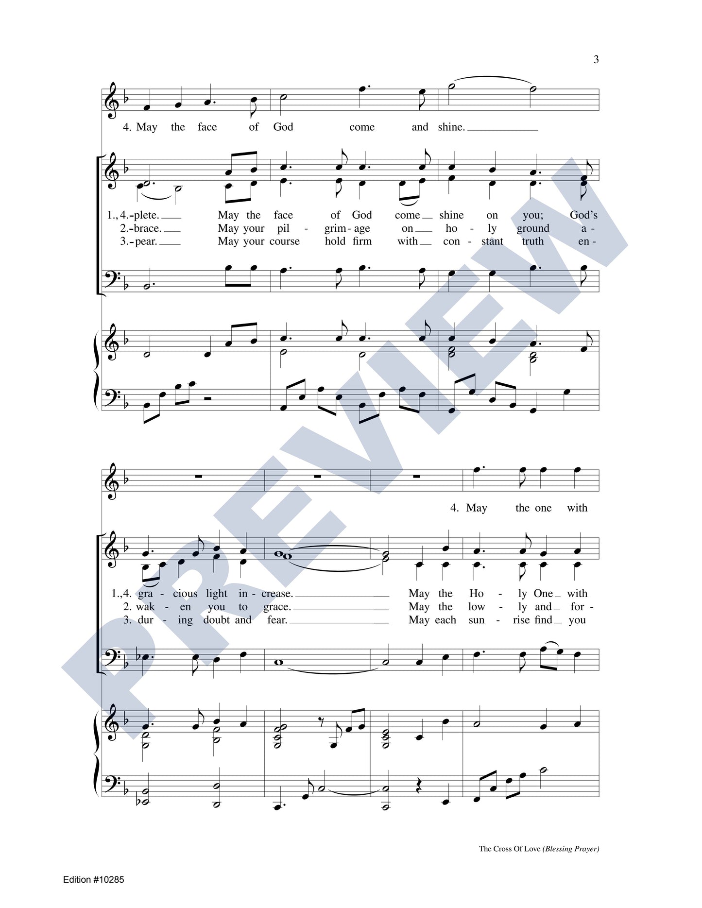 The Cross of Love: Blessing Prayer/Song of Farewell