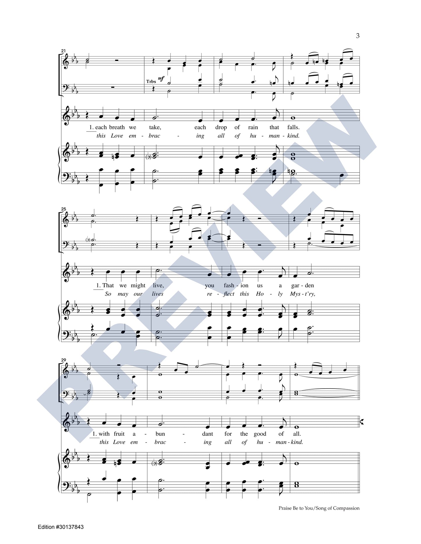 Praise Be to You/Song of Compassion