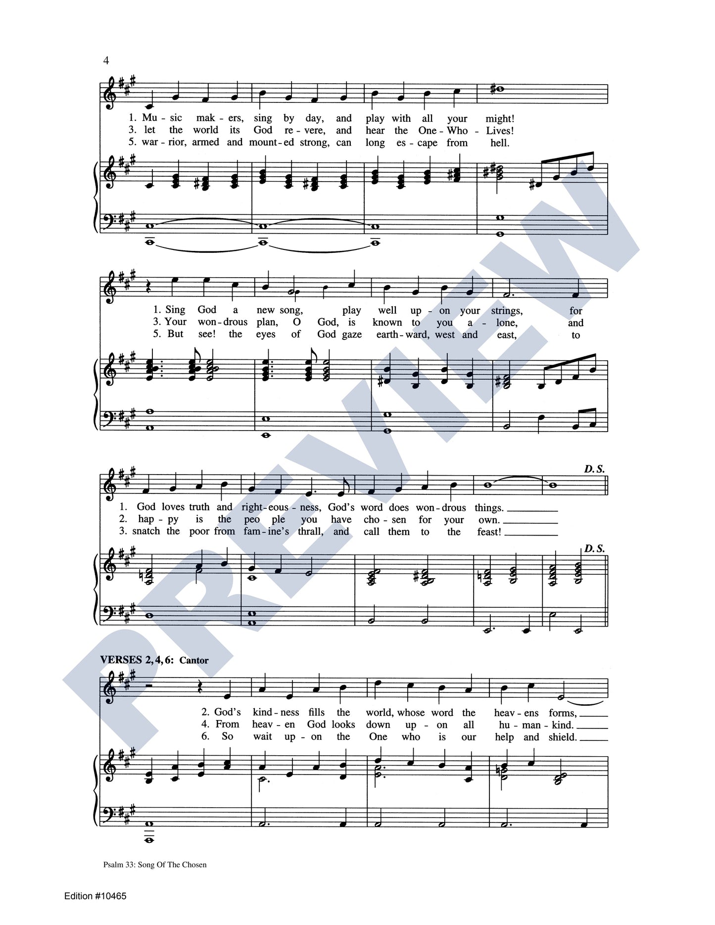Psalm 33: Song of the Chosen