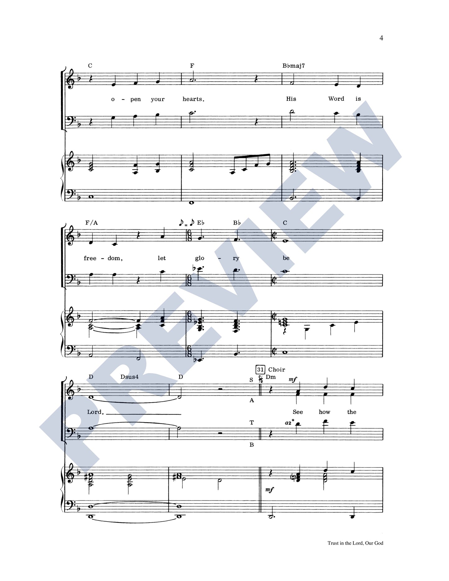 Trust in the Lord, Our God