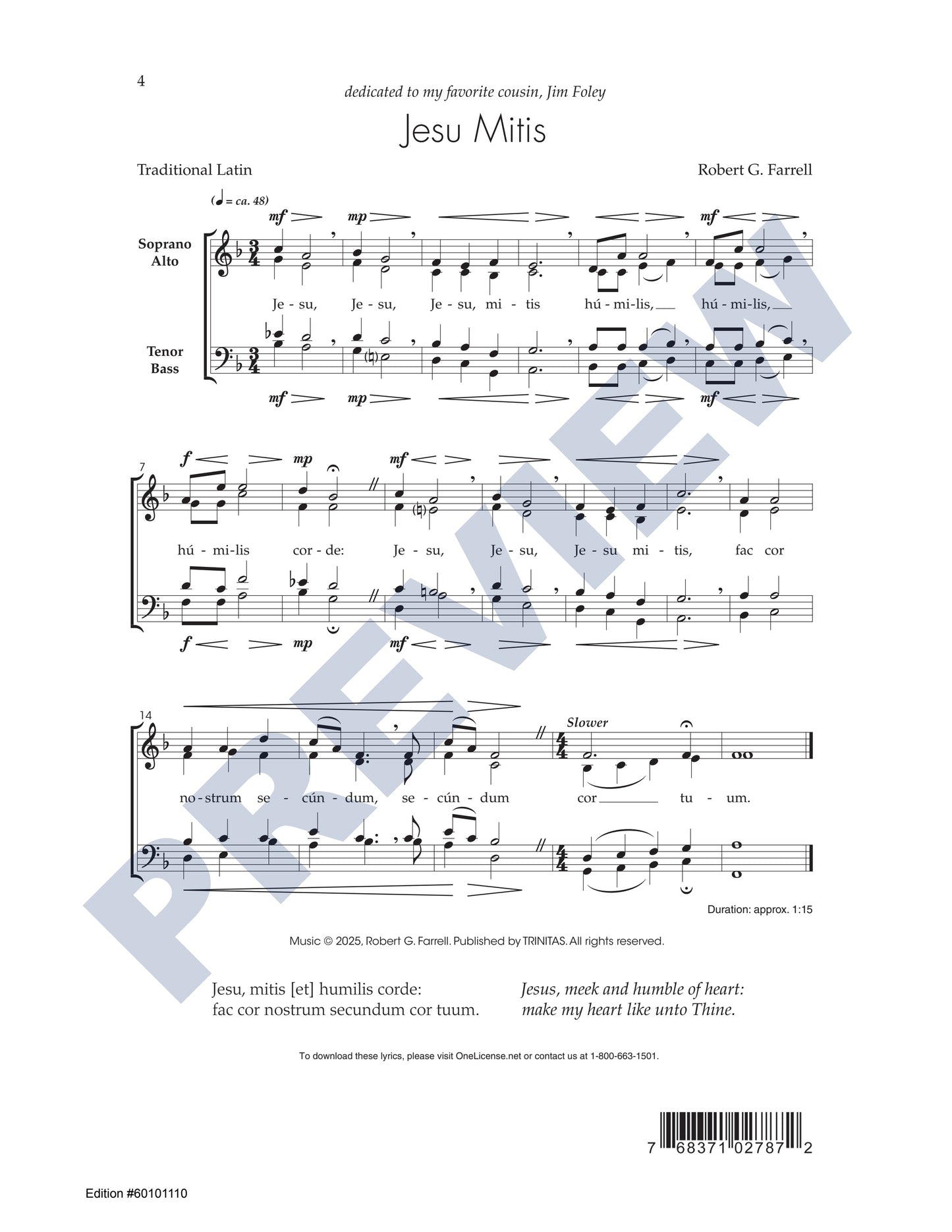 Three Short Motets on the Sacred Heart