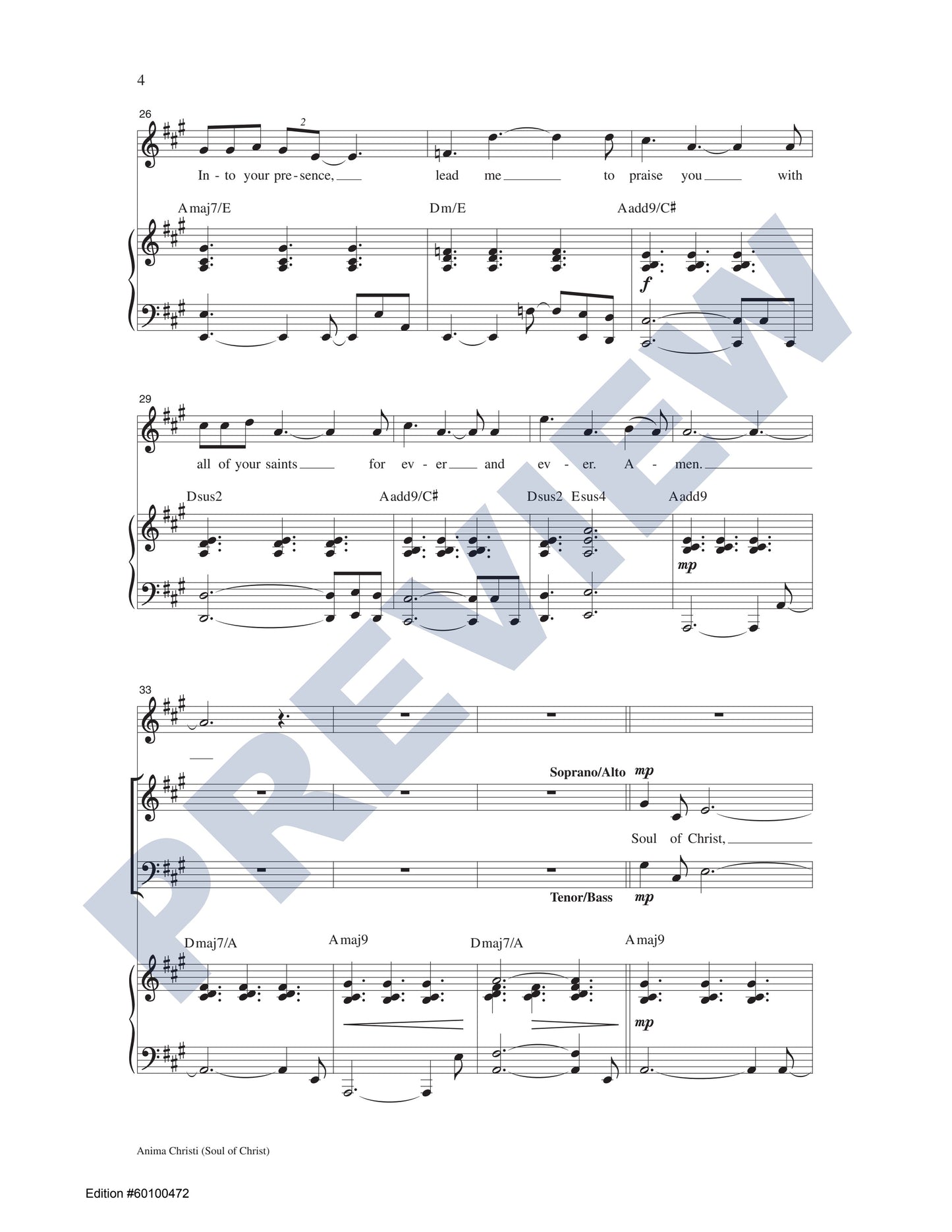 Anima Christi (Soul of Christ)