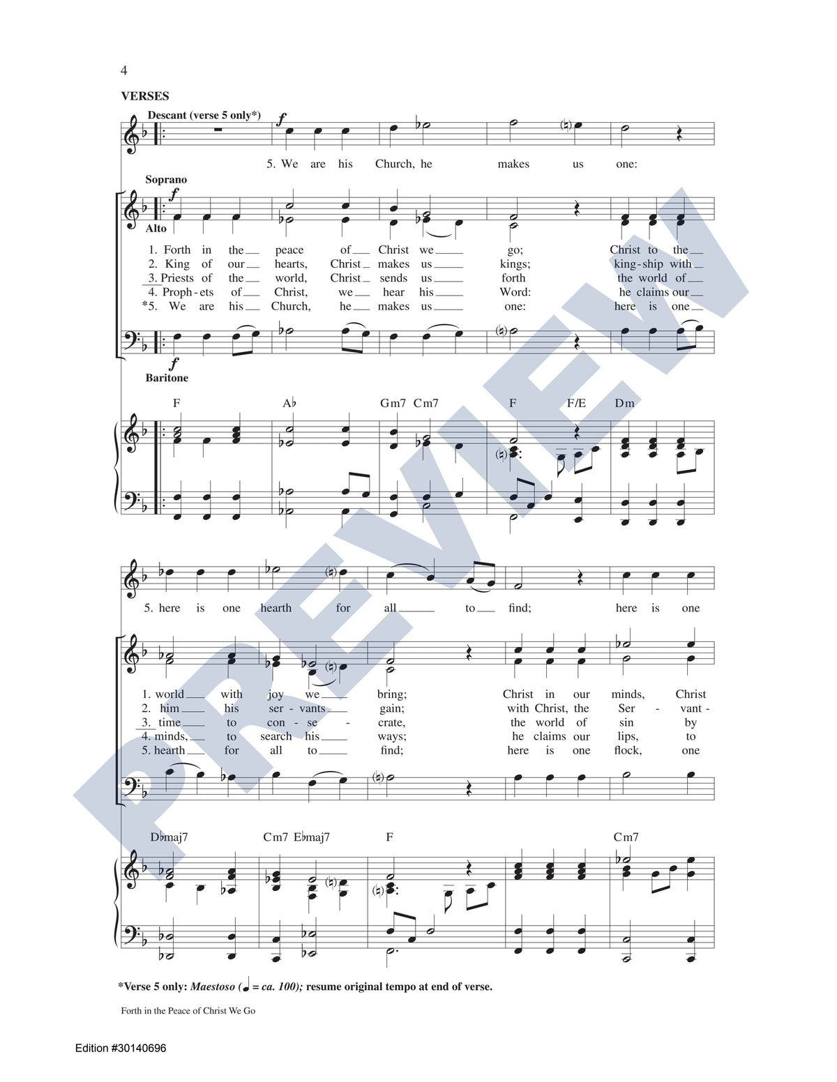 Forth in the Peace of Christ We Go