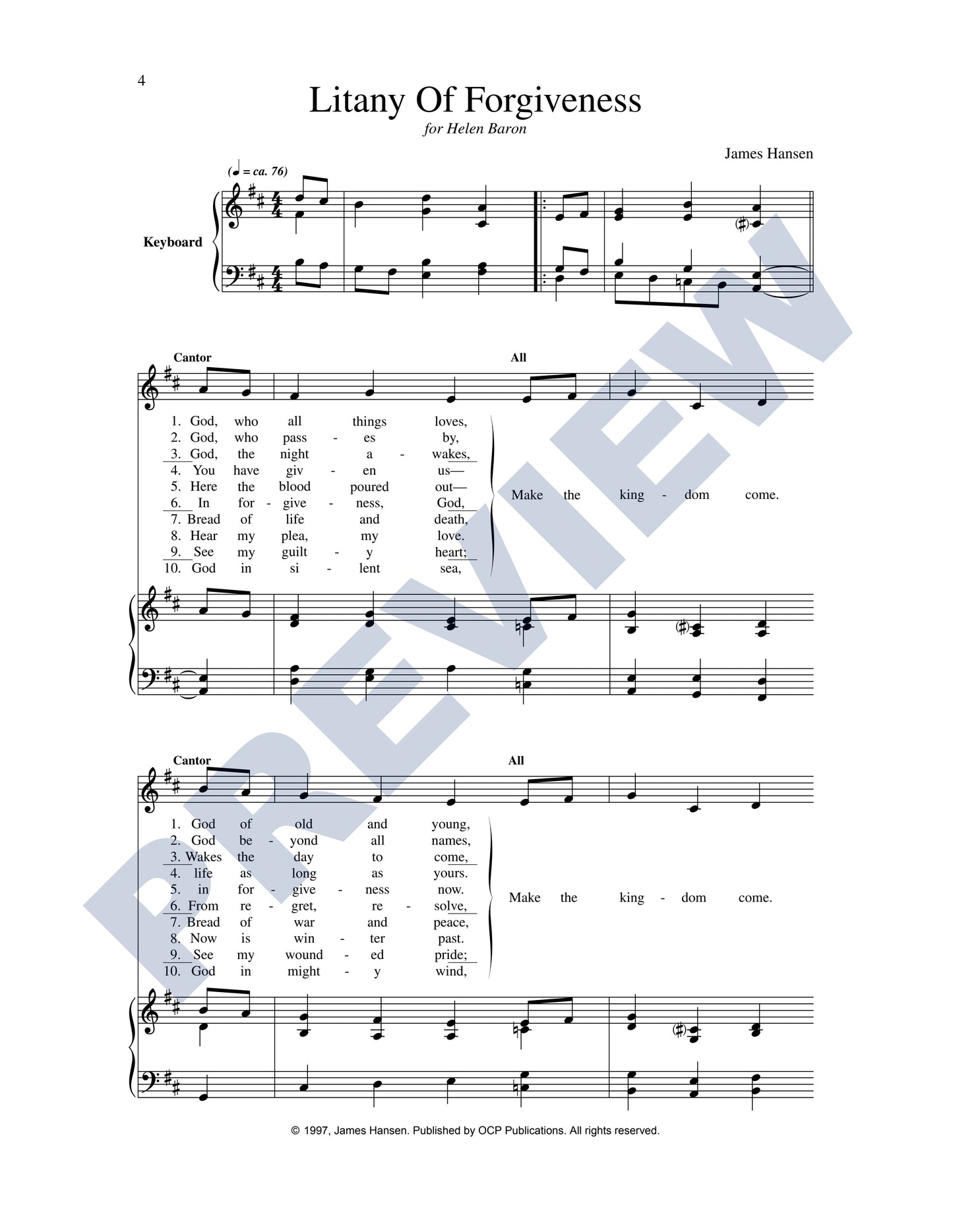 Four Little Litanies (With Themes for the Millennium)