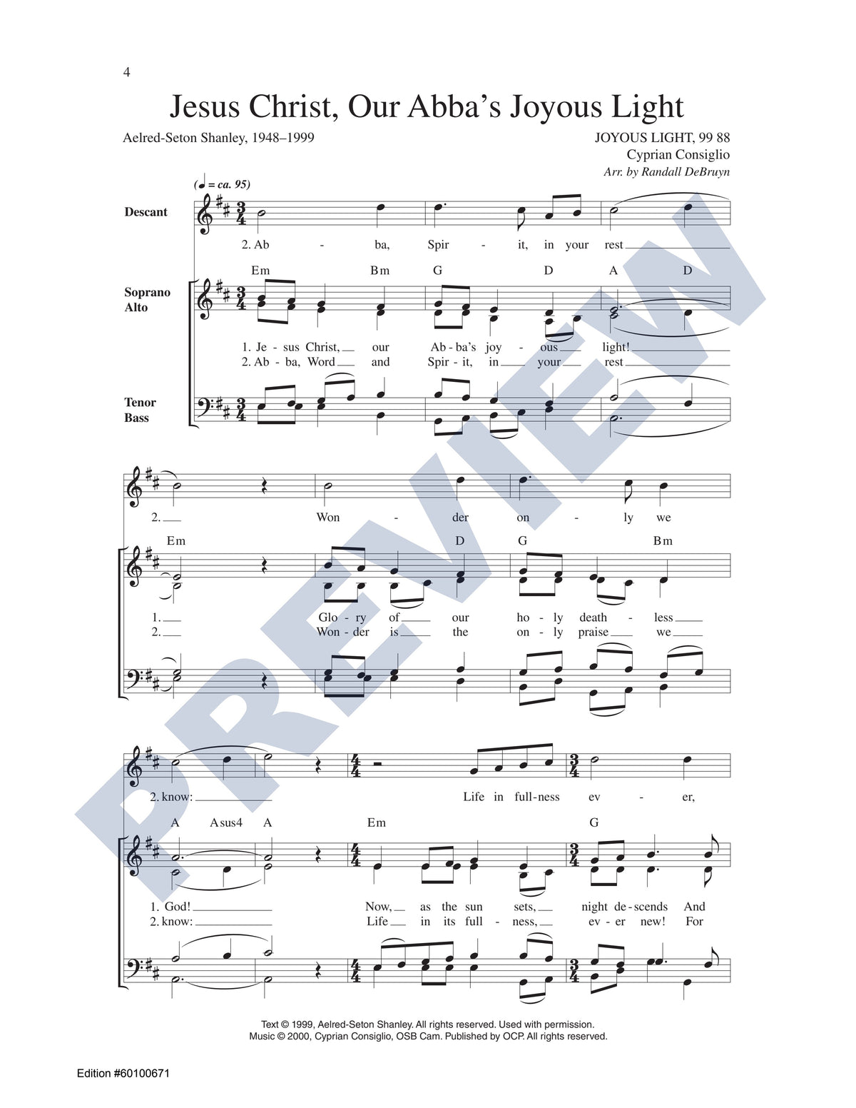 Four Hymns of Comfort and Praise