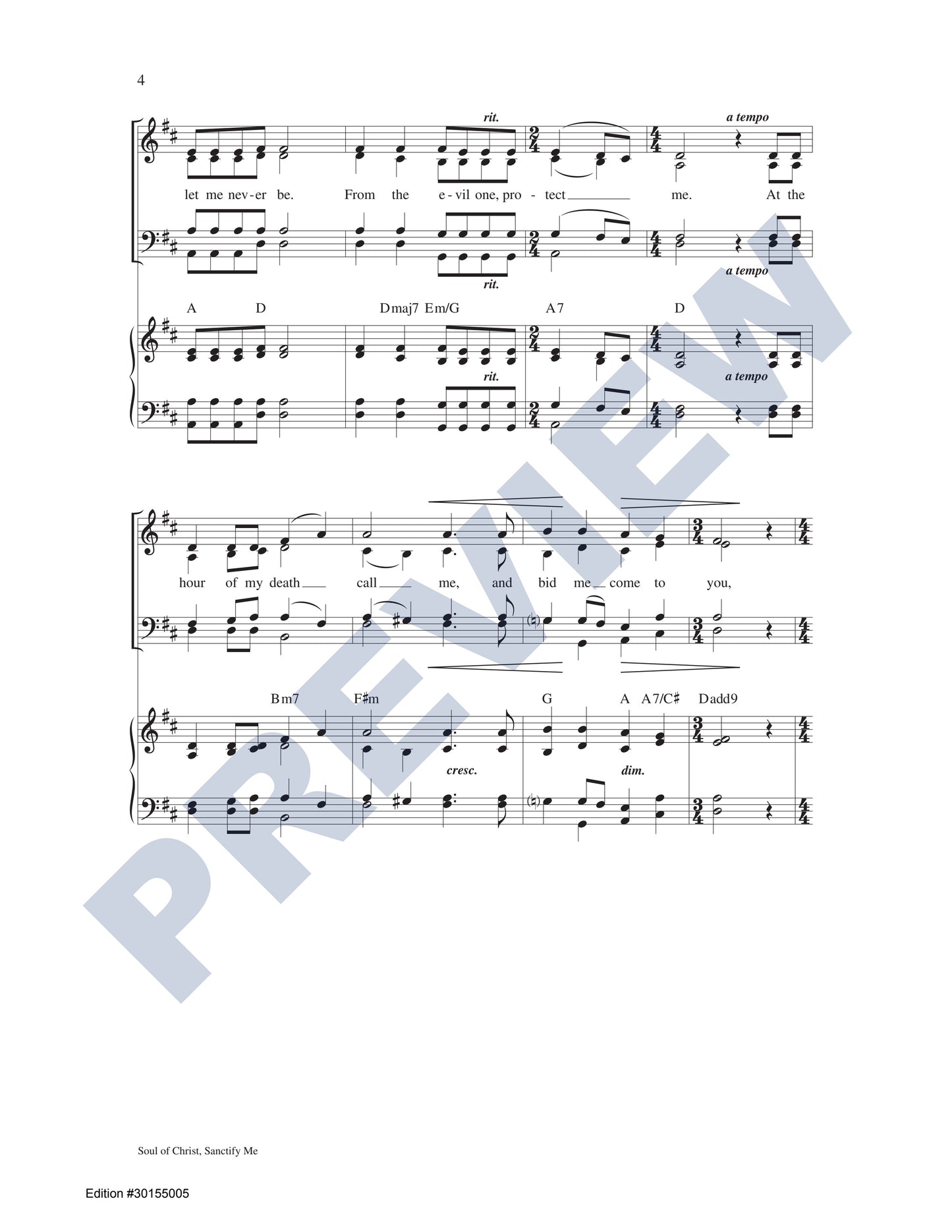 Soul of Christ, Sanctify Me (Anima Christi)