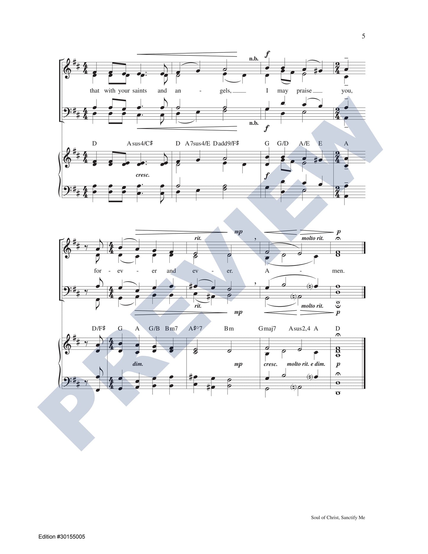 Soul of Christ, Sanctify Me (Anima Christi)