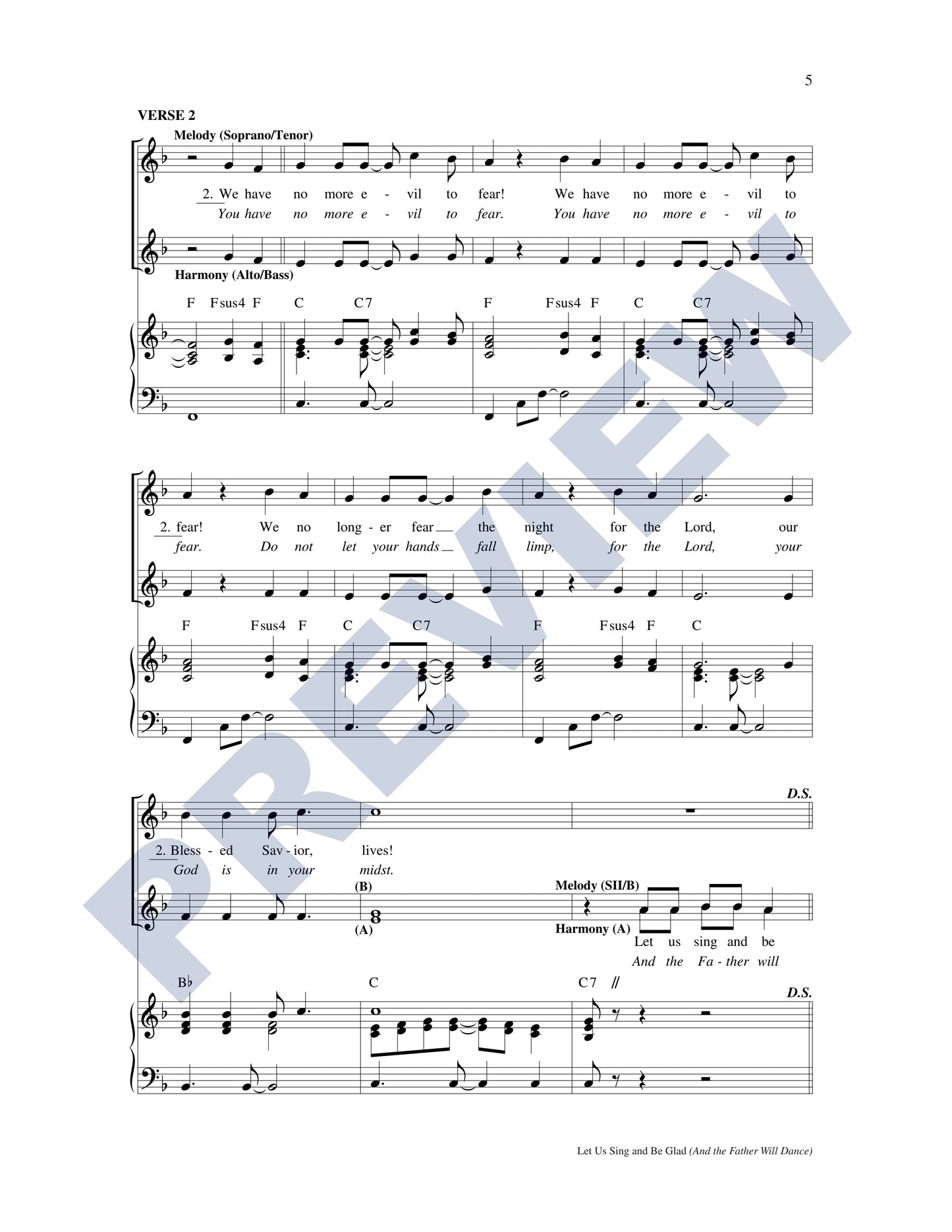 Let Us Sing and Be Glad/And the Father Will Dance