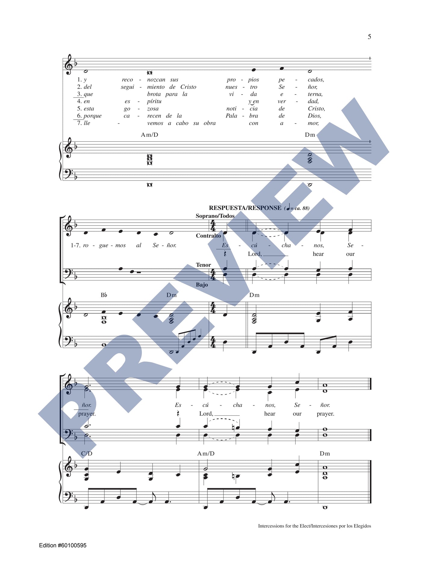 Intercessions for the Elect/Intercesiones por los Elegidos