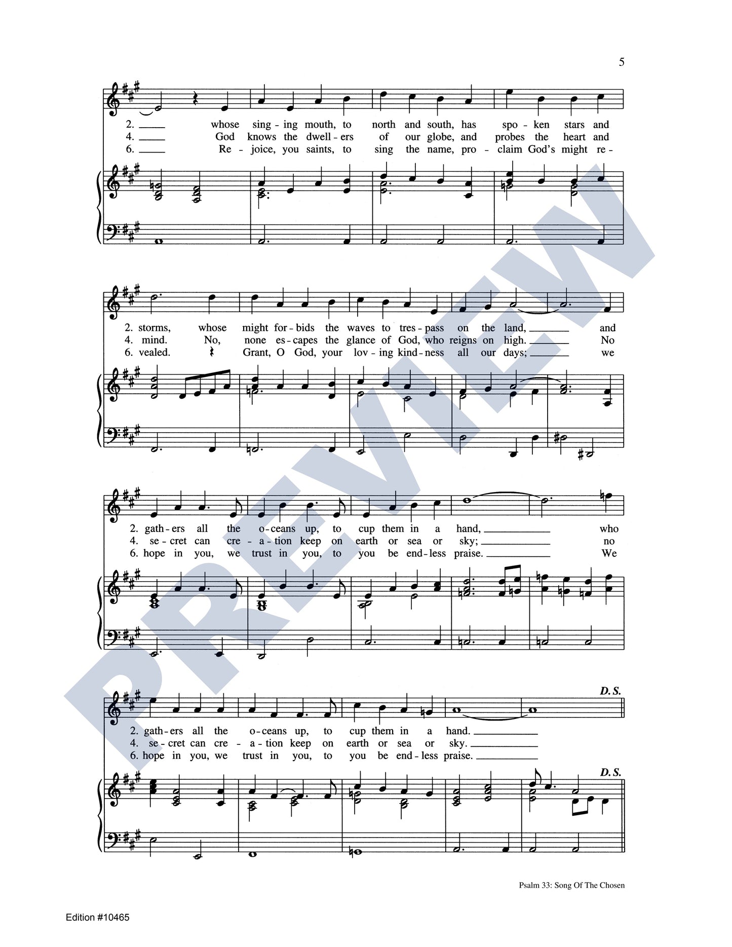 Psalm 33: Song of the Chosen